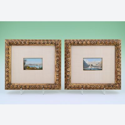 Een paar Grand Tour gouaches