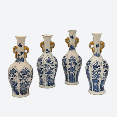 Een zeer mooie set Chinese porseleinen vazen