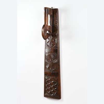 Een Scandinavische 18de eeuwse mangelplank