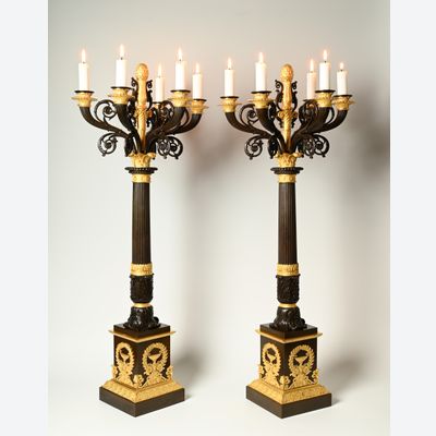 Ein Paar Empire-Kerzenleuchter