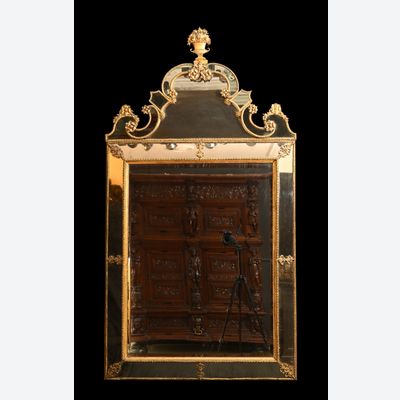 A Swedish Baroque mirror by Burchardt Precht, active in Stockholm 1674-1738