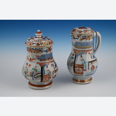 A Chinese Famille Rose potpourri set.