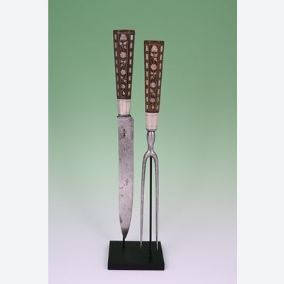 Carving fork and knife