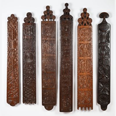 A collection Dutch Mangle Boards