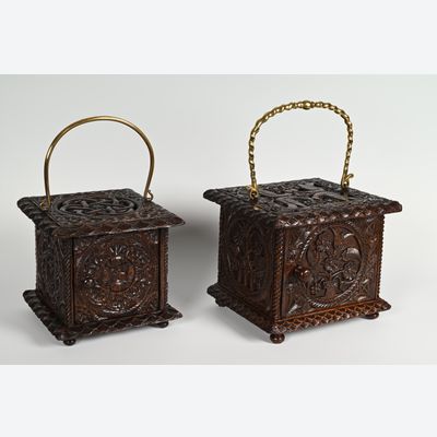 Een Hollandse eikenhouten stoof