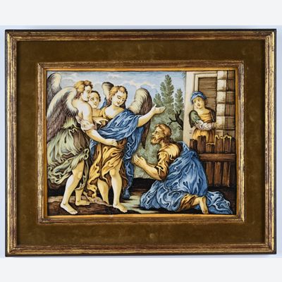 Eine Majolika-Plakette, Castelli.