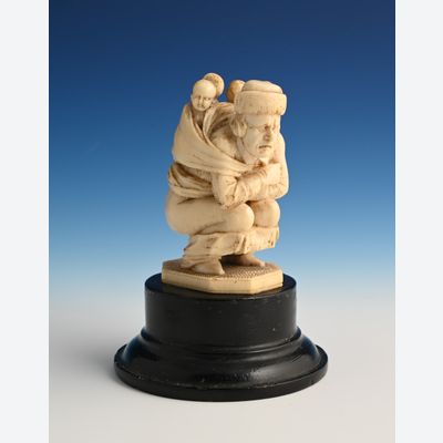 Een ivoren sculptuur