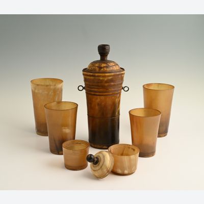 A set of horn cups
