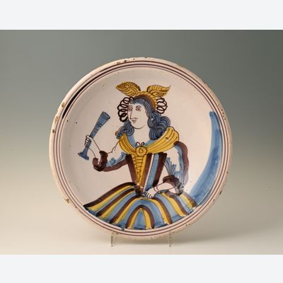 Een majolica schotel