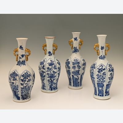 A very beautiful set of Chinese porcelain vases
