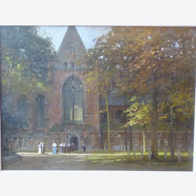 Grote kerkplein in Dordrecht