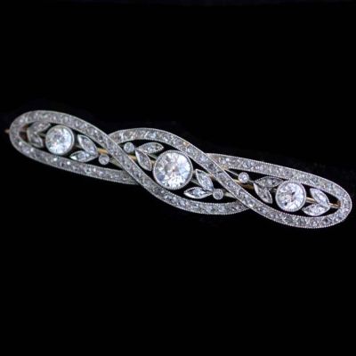 BelleEpoque Platin Brosche