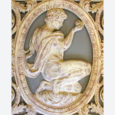 Oberlicht eines historischen Wohnhauses: Parisurteil