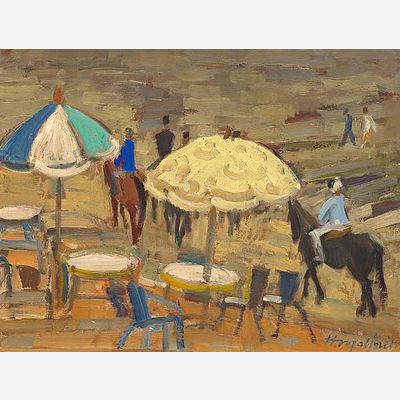 Horse riders on the beach