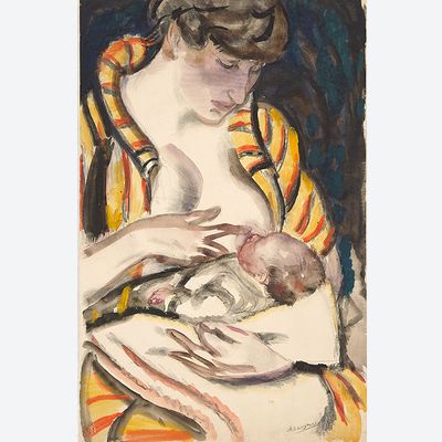 Greet met kind aan de borst