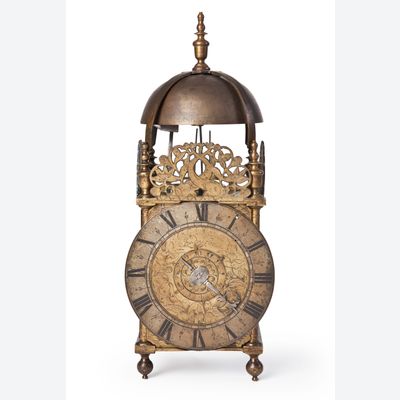 Een vroege Engelse lantaarnklok met Italiaans slagwerk, by John Pleydell, omstreeks 1675