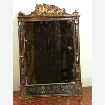 Ein Spiegel in einem ehemaligen Holz-Zeitrahmen, wahrscheinlich USA, ca. 1880.