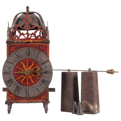 Impressive Large French Country Lantern Clock