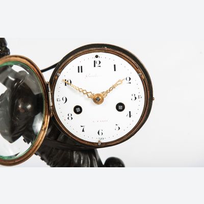 A good and very unusual Louis XVI mantel clock circa 1780