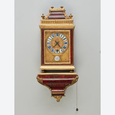 A small tortoiseshell French bracket clock by Gaudron a Paris, circa 1690