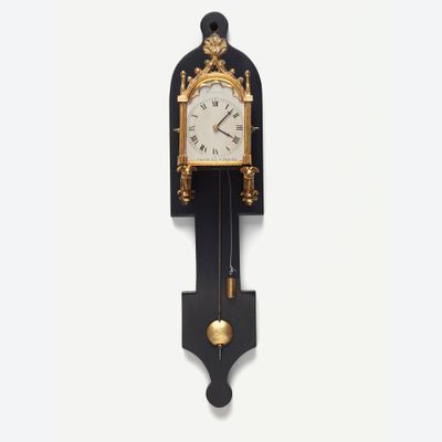 An unusual miniature Austrian ‘gothic revival’ wall clock, circa 1835