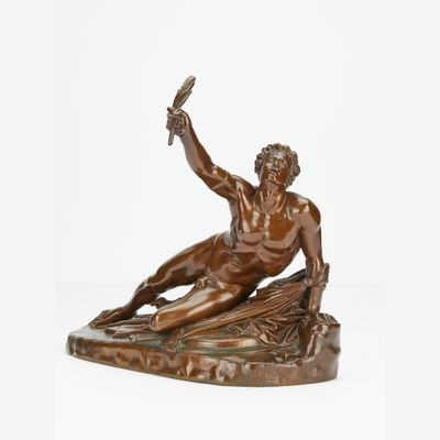 Frenchg bronze gladiator figure