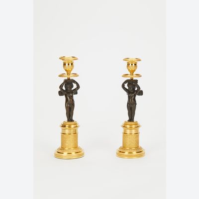 Small size pair Empire candlesticks