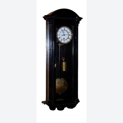 V04 Miniature ebonized Vienna Wall Clock 8 days duration