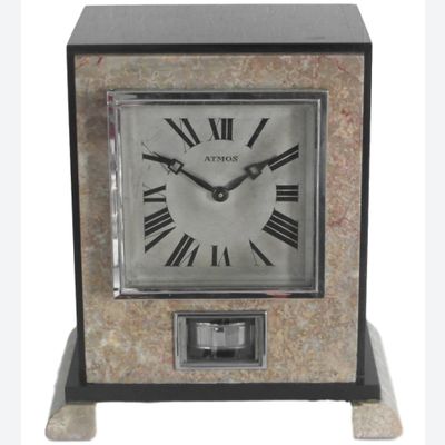 M123 French marble Atmos mantel timepiece Reutter, number 2764.