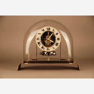M167 Atmos clock PO1, skeleton dial and glass dome, Reutter nr. 3613, France ca. 1930.