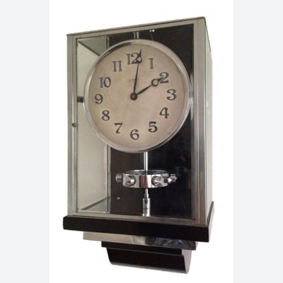 W36 Groot formaat Art Deco JL Reutter Drie-Glass Atmos wandklok.