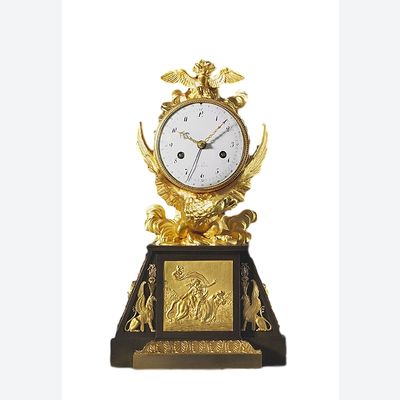 M76 Directoire - 1793-95 - gilt and patinated bronze mantle clock