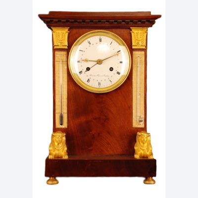 T07 Tafelklok met thermometer en barometer