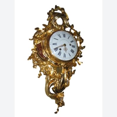 W22 Transitional Louis Quinze/Seize Cartel clock, in superb original condition and perfect gilding