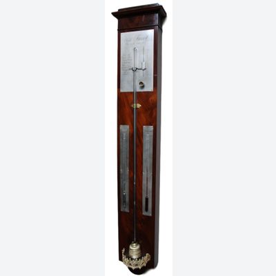 BA06 French Barometer/ Thermometer by Charles Frecót - Rue de la harpe no 93