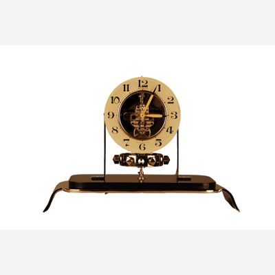 M187 Atmos clock PO1, skeleton dial and glass dome, Reutter nr. 6283, France ca. 1930.