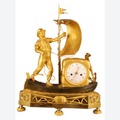 M16 Rare Directoire genre matelot mantel clock