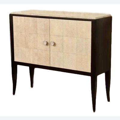 F03 Art Deco/Jean Michel Frank style cabinet shagreen panels