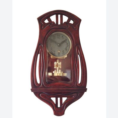 W44 Zeldzame Art Nouveau torsieslinger wandklok