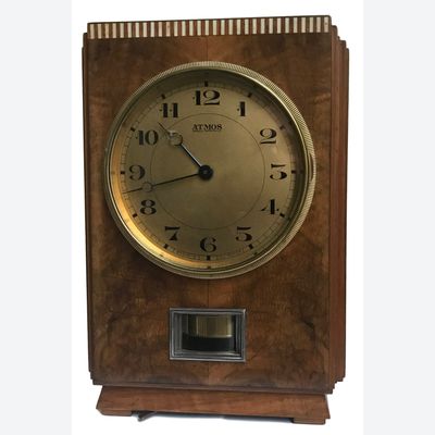 M238 Wooden Atmos clock, walnut veneers, J.L. Reutter, model LG I, No 602