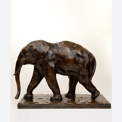 A Bronze White Elephant