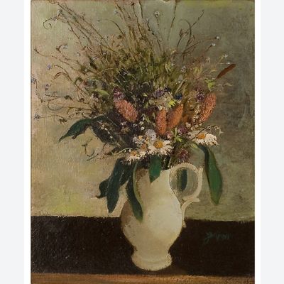 Floris Jespers - Flowers in White Vase
