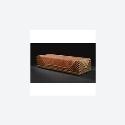 A Hassock entirely covered in a Kelim