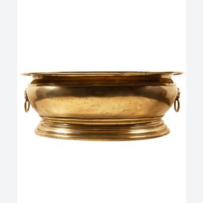 A Baroque Brass Wine Cistern with Handles