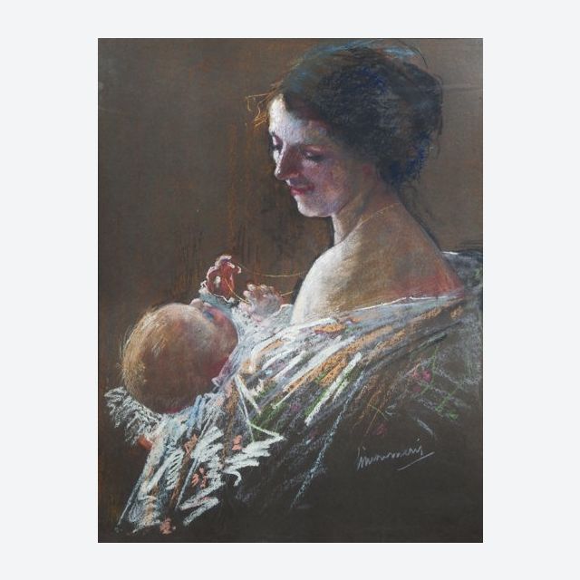 Mother with child - Simon Willem Maris