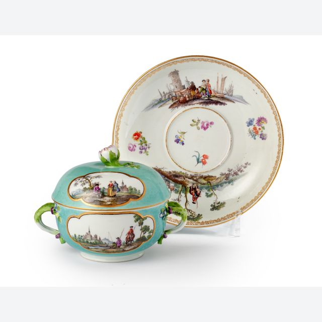 Meissen Terrine mit Untertasse