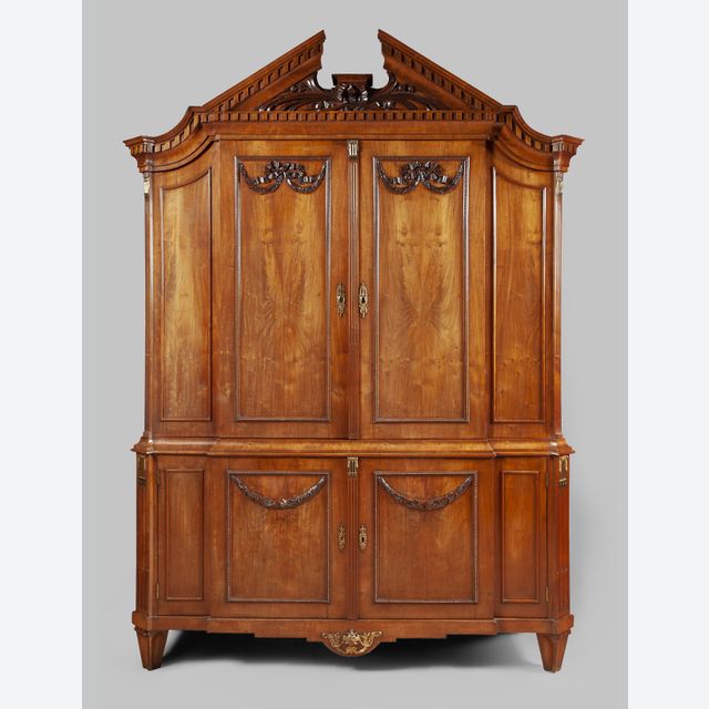 A Fine Dutch Louis Seize mahogany cabinet