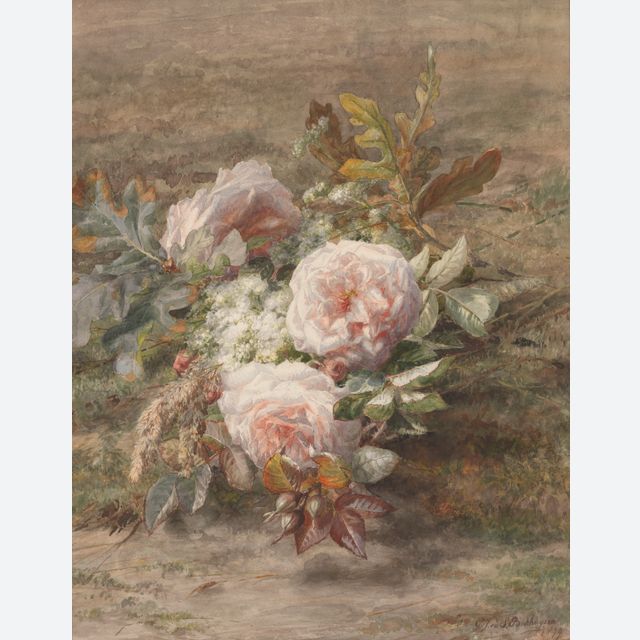 Blumenstillleben mit Rosen