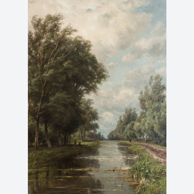 Fischer am Kanal