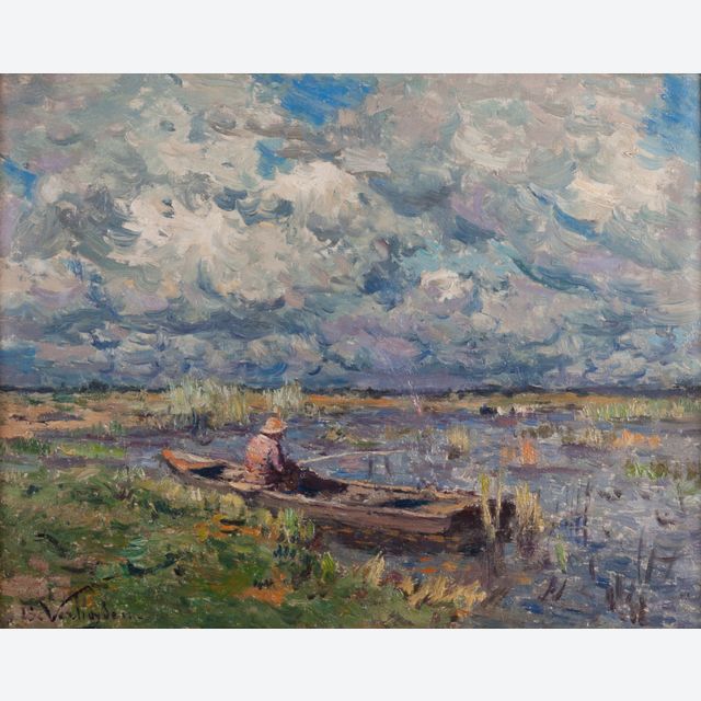 Fisherman at the mouth of the Scheldt